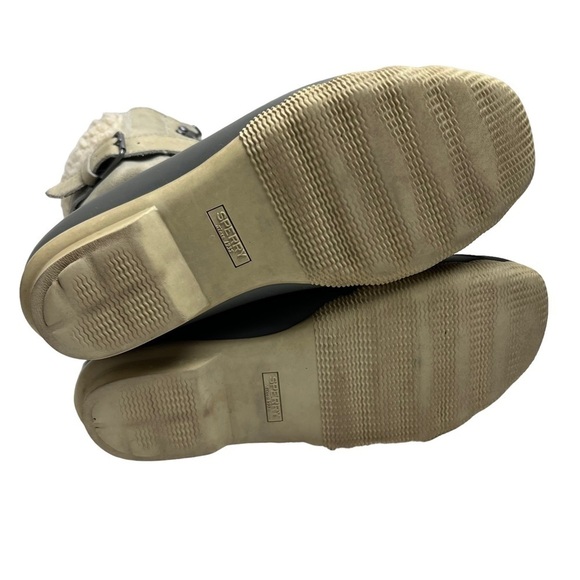 Sperry for J. Crew Shearwater Buckle Winter Boots Wool Lining Tan Women’s SZ 9M - Picture 8 of 11